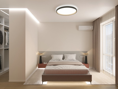 Scena - Sypialnia z garderobą Model 3D