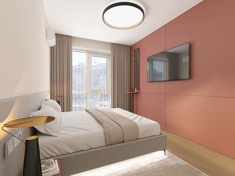 Scene - Bedroom with dressing room 3D Model