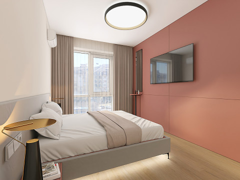 Scene - Bedroom with dressing room 3D Model