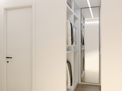 Scene - Bedroom with dressing room 3D Model