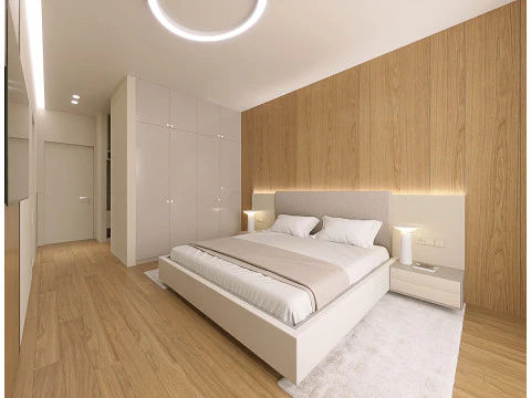 Scene Bright Modern Bedroom 3D Model
