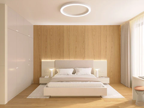 Scene Bright Modern Bedroom 3D Model