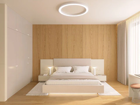 Scene Bright Modern Bedroom 3D Model