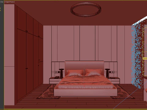 Scene Bright Modern Bedroom 3D Model
