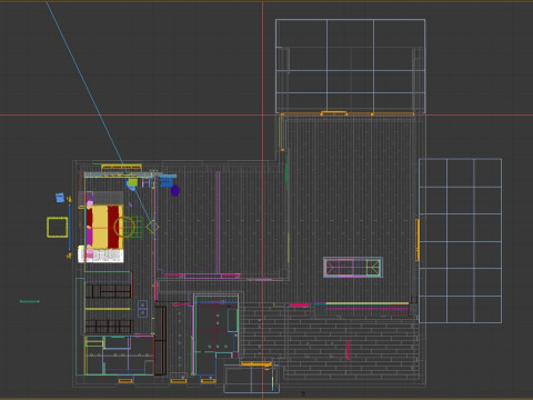 Quarto moderno e brilhante Modelo 3D