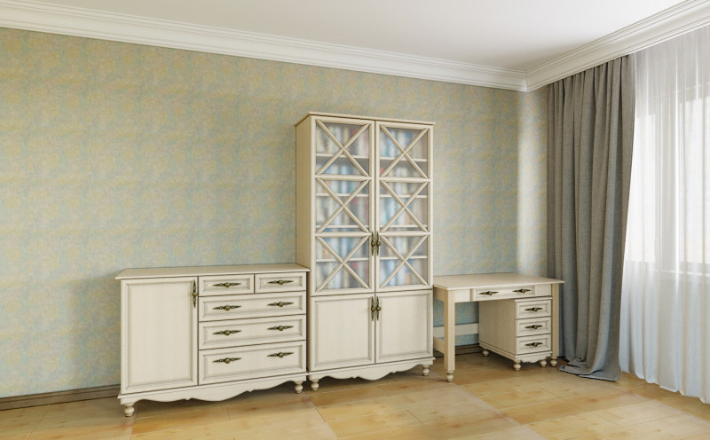 Escena Clásica Sala De Estudio Moderna Modelo 3D .c4d .max .obj .3ds .fbx .stl .blend