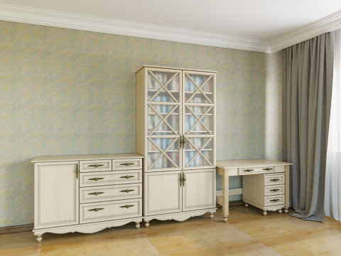 Szene: Klassisches, modernes Arbeitszimmer 3D Modell