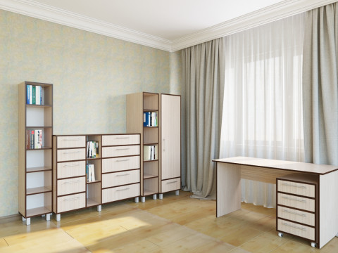 Escena Clásica Sala De Estudio Moderna Modelo 3D