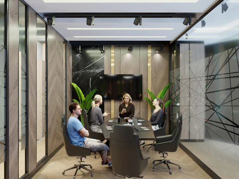Scene Modern Meeting Room 3D Model