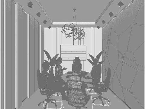 Escena Moderna Sala De Reuniones Modelo 3D