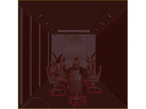 Scene Modern Meeting Room 3D Model