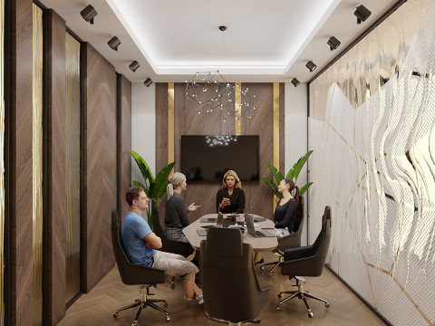 Szene Moderner Besprechungsraum 3D Modell