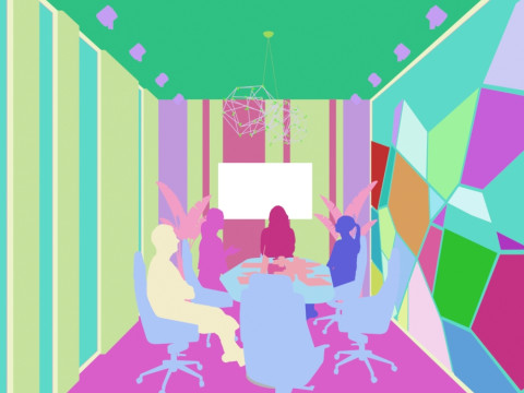 Escena Moderna Sala De Reuniones Modelo 3D