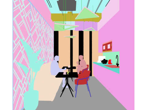 Набір з 3 інтер'єрних сцен сучасної кухні 3D Модель