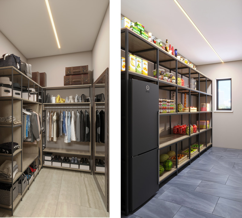 Повністю готова 3D сцена Душова Комора Гардеробна 3D Модель .c4d .max .obj .3ds .fbx .stl .blend