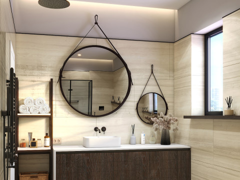 Повністю готова 3D сцена Душова Комора Гардеробна 3D Модель