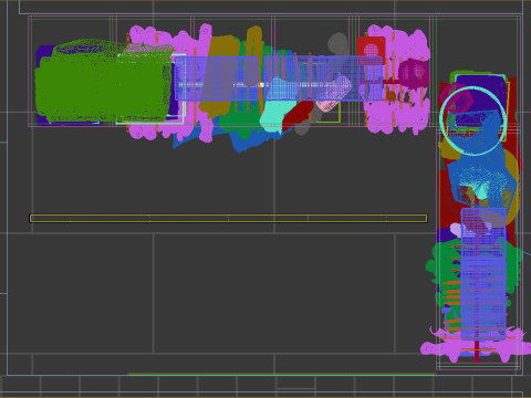 Повністю готова 3D сцена Душова Комора Гардеробна 3D Модель