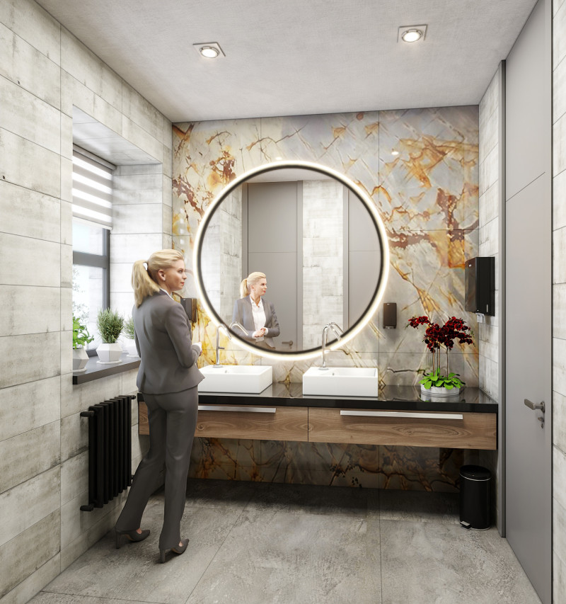 Büroräume in einer Szene 3D Modell .c4d .max .obj .3ds .fbx .stl .blend 