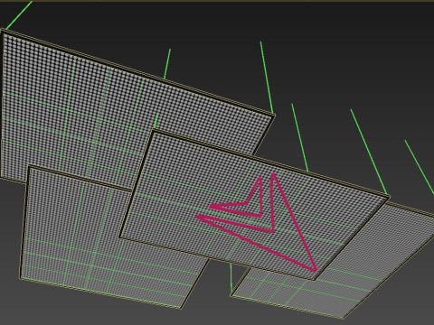 Büroräume in einer Szene 3D Modell