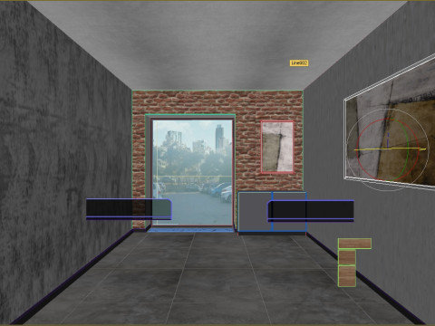 Büroräume in einer Szene 3D Modell