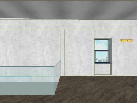 Büroräume in einer Szene 3D Modell