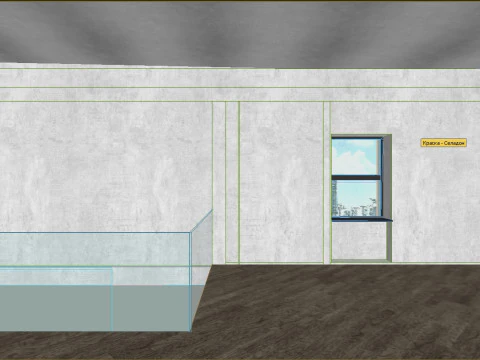 Office spaces in one scene 3D Model