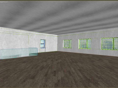 Büroräume in einer Szene 3D Modell