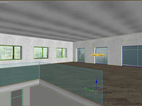 Office spaces in one scene 3D Model