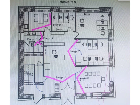Office spaces in one scene 3D Model