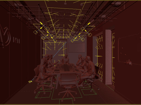 Scena Sala riunioni moderna, una stanza dell'ufficio Modello 3D