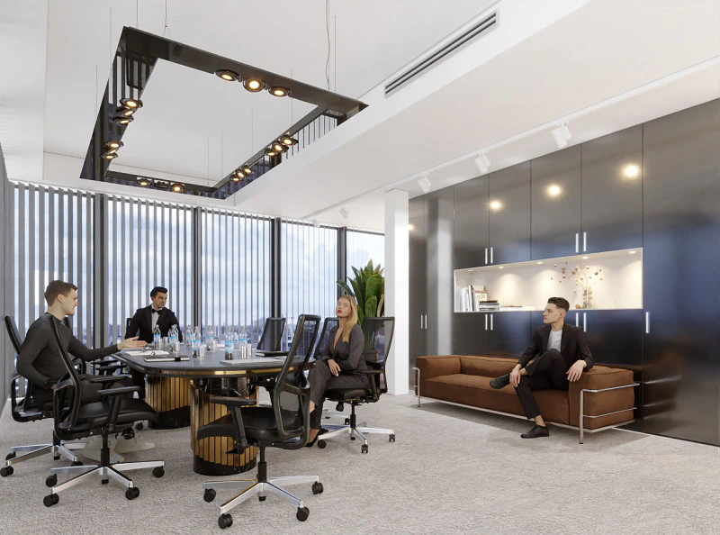3D scene of a modern meeting room 3D Model .c4d .max .obj .3ds .fbx .stl .blend 