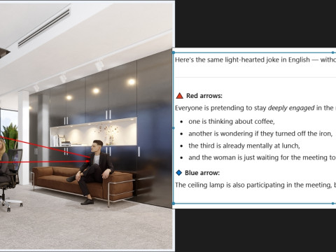 現代の会議室の 3D シーン 3Dモデル