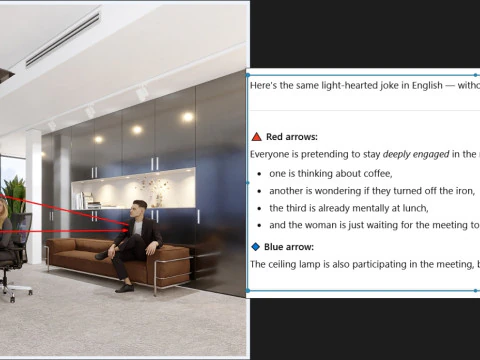 3D scene of a modern meeting room 3D Model