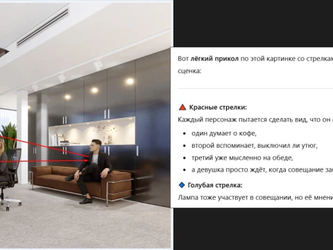 3D scene of a modern meeting room 3D Model