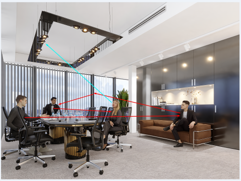 Scène 3D d'une salle de réunion moderne Modèle 3D