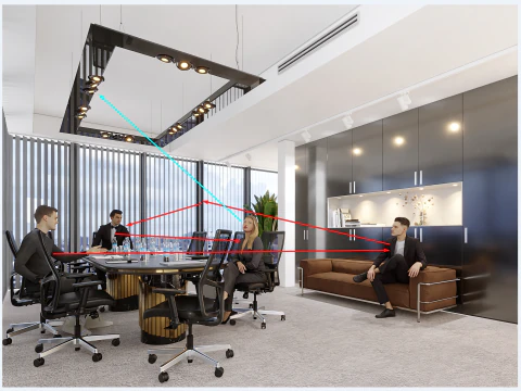 3D scene of a modern meeting room 3D Model