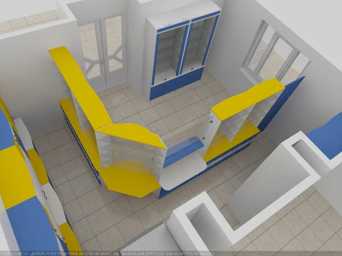 3D Scene Vulcanesti Retail Interior V-Ray 5 3ds Max 2013 3D Model