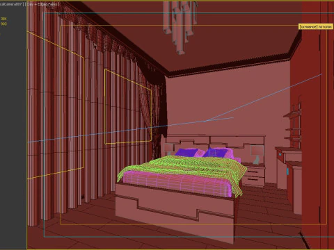 3D bedroom scene OLD HISTORY 3D Model