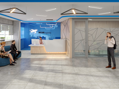 Офісне приміщення - 3D СЦЕНА 3D Модель