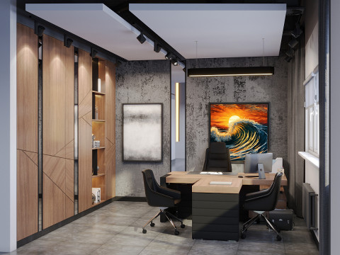 СЦЕНА Офисное помещение 3D сцена 3D Модель