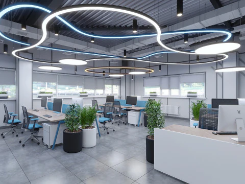 SCENE Office space 3D scene 3D Model