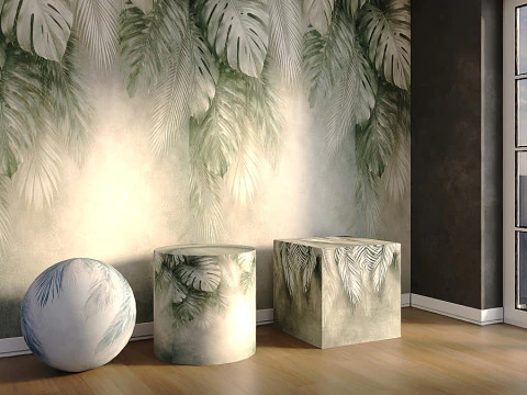Collection of wallpapers Botanical Modern 3D Model