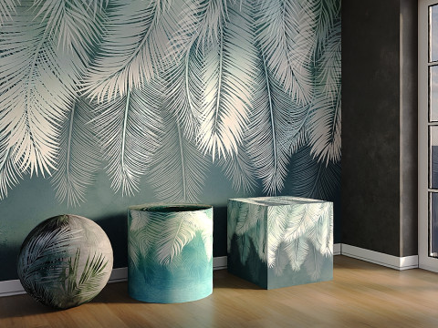 Tr&oacute;pico quente Grafite e menta Tr&oacute;pico frio Modelo 3D