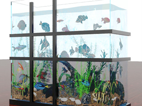 एक्वेरियम 3DS MAX 2021--Vray-6 3D मॉडल