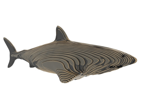 Kunstskulptur &bdquo;Hai&ldquo; aus Aluminium zum Sammeln 3D Modell
