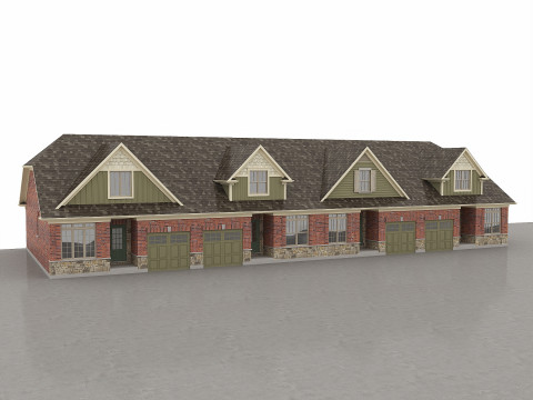 Таунхаус Блок 3D 3D Модель