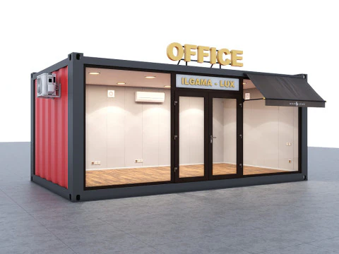 Container office detailed 3D Model