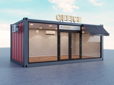 Container office detailed 3D Model