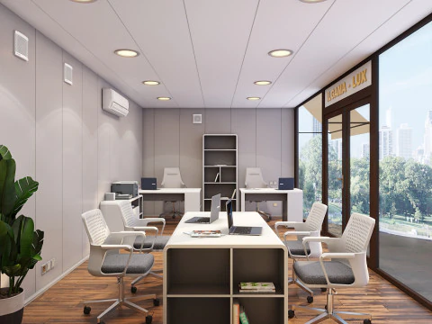 Container office detailed 3D Model