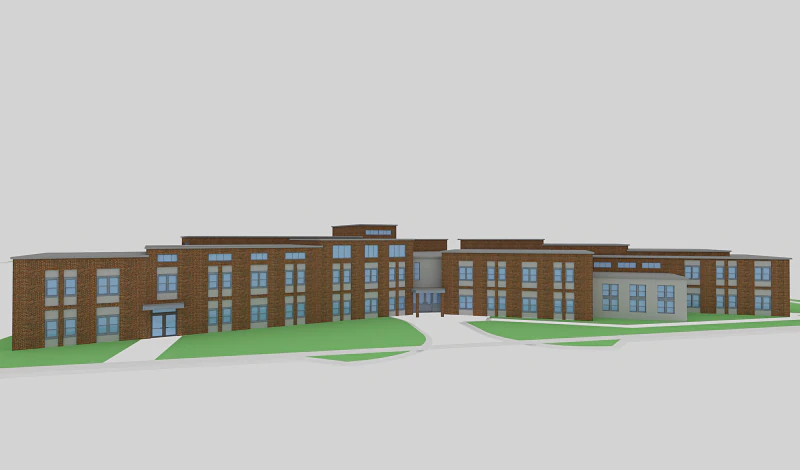 This is a of a school in Canada ---- model 3D Model .c4d .max .obj .3ds .fbx .stl .blend